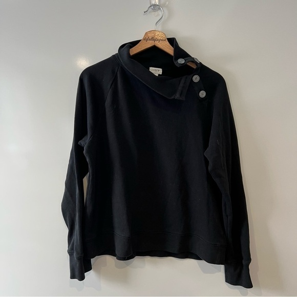 J. Crew Wide button-collar pullover sweatshirt in cloudspun fleece - Picture 14 of 14